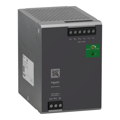 Alimentatore con commutazione regolata, 100...240V AC, 48V, 10A, Monofase, Ottimizzato