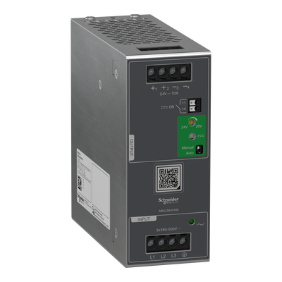 Alimentatore con commutazione regolata, 380...500V AC, 24V, 10A, Trifase, Universale