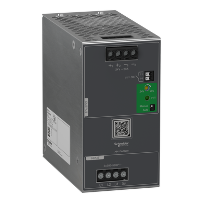 Alimentatore con commutazione regolata, 380...500V AC, 24V, 20A, Trifase, Universale