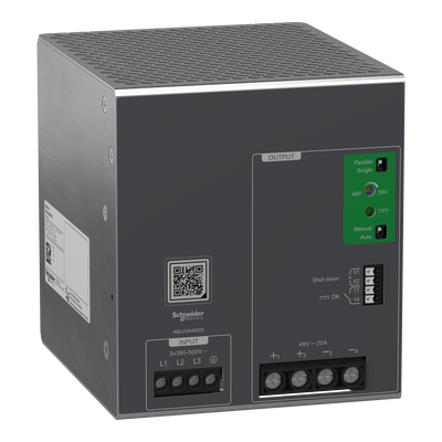 Alimentatore con commutazione regolata, 380...500V AC, 48V, 20A, Trifase, Universale