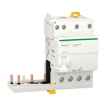 Blocco differenziale gruppo partenze Vigi iCG40 3P+N 40A 30mA Tipo A SI – Immagine 2 di 5