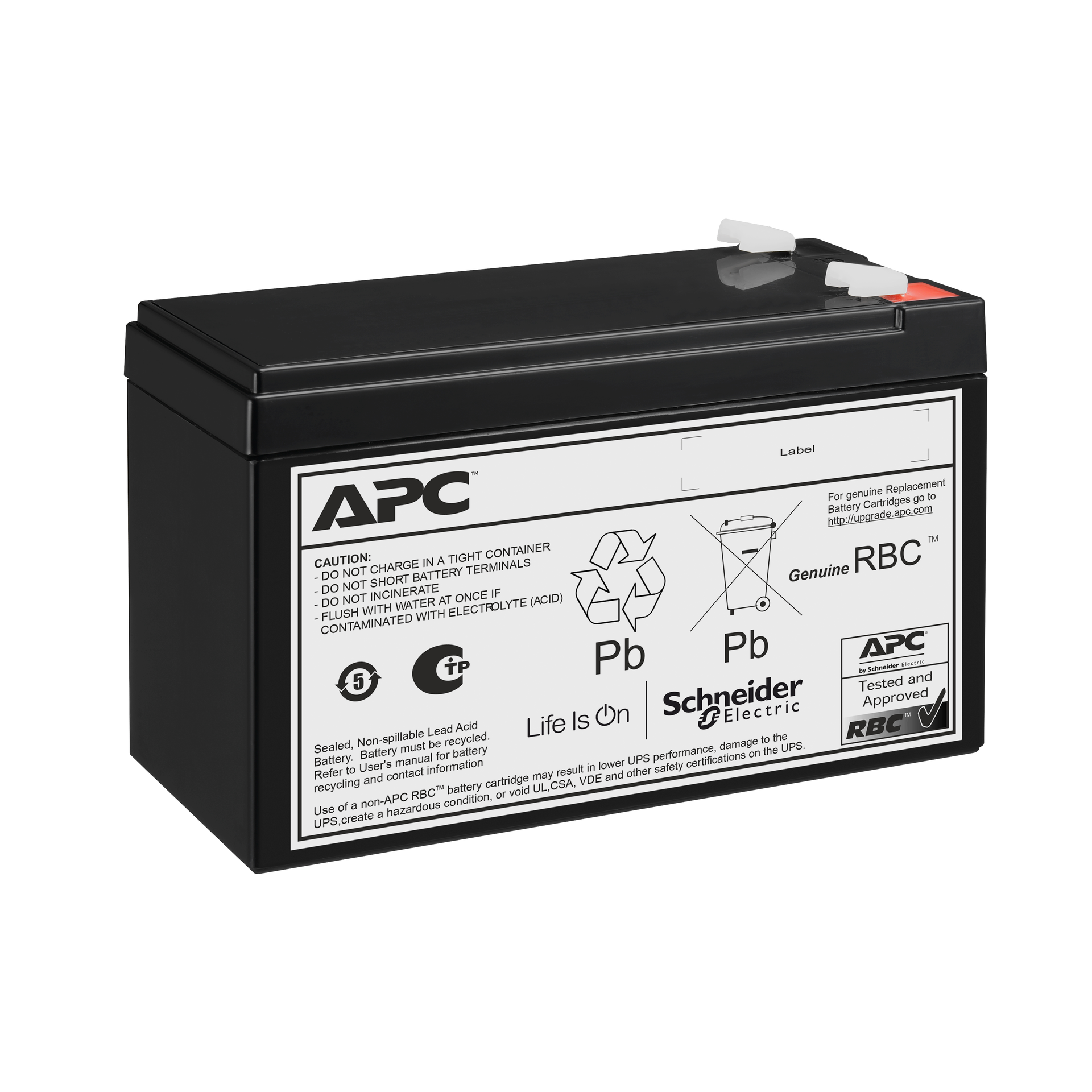 Cartuccia batteria di ricambio APC, VRLA, 7 Ah, 12 V DC, garanzia di 2 anni