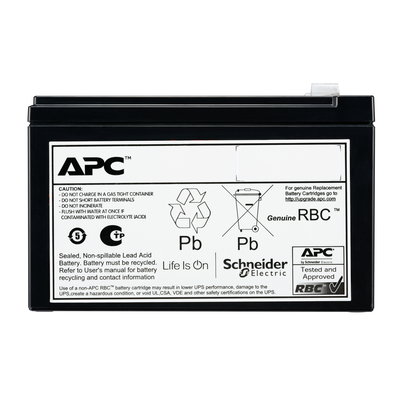 Cartuccia batteria di ricambio APC, VRLA, 9 Ah, 72 V DC, garanzia di 2 anni