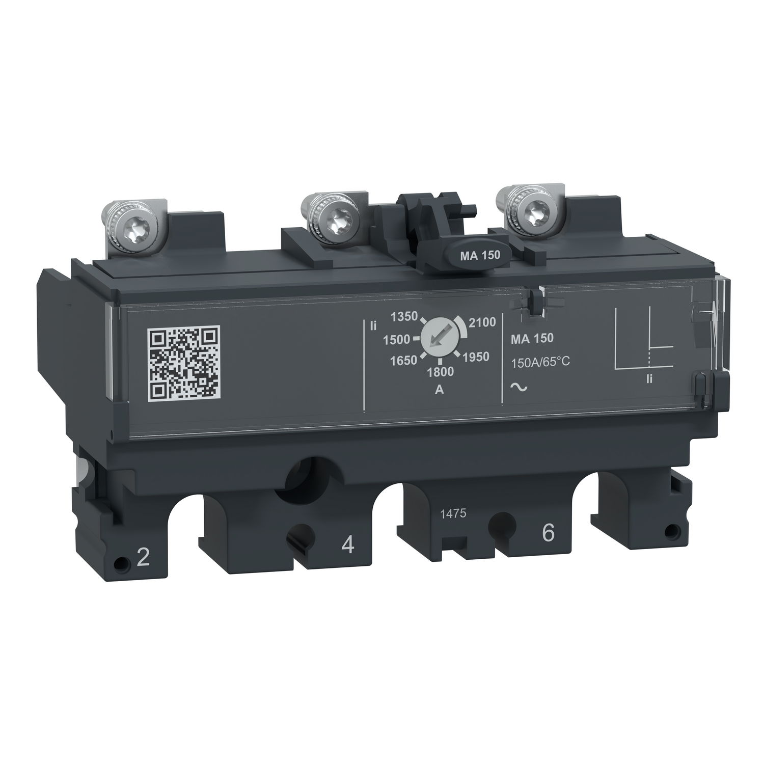 Sganciatore MA150, ComPacT NSX160/250, 3 poli, protezioni magnetiche, protezione motore, valore nominale 150A – Immagine 3 di 4