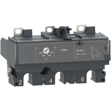 Sganciatore TM100D, ComPacT NSX100/160/250, 3 poli, protezioni magnetotermiche, valore nominale 100A – Immagine 2 di 4