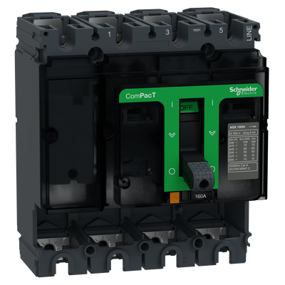 Base interruttore, ComPacT NSX160H, 70kA/415VAC, 4 poli, valore nominale telaio 160A, senza Sganciatore