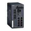 Switch gestito Modicon - 8 porte per rame + 2 porte per fibra ottica monomodale - Grave