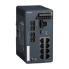 Switch gestito Modicon - 8 porte per rame + 2 porte per fibra ottica monomodale - Grave