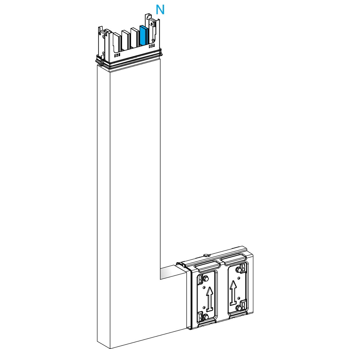 Angolare verticale pe interno 4 poli 250A a misura – Immagine 3 di 3