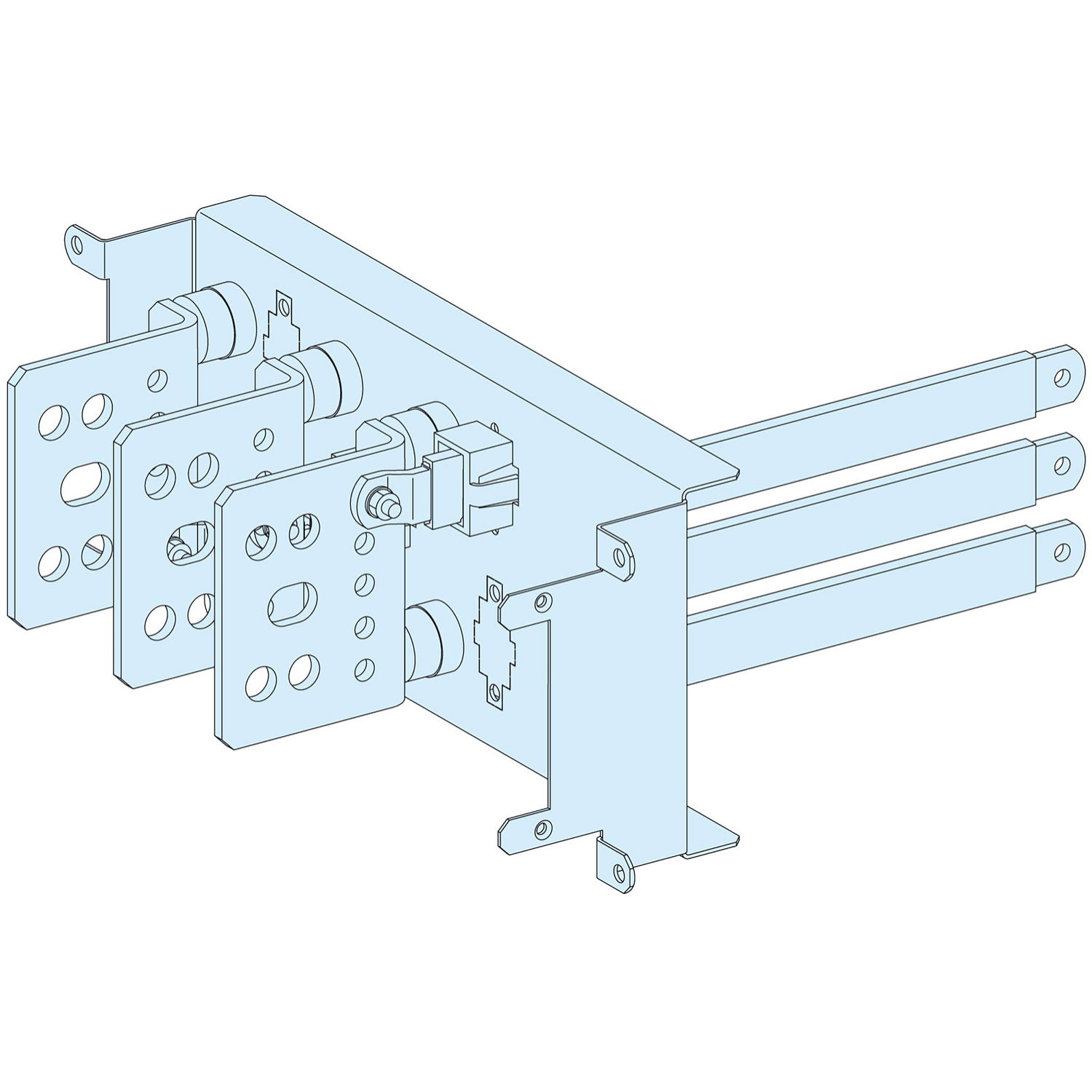 Struttura, PrismaSeT, Collegamento, Coll. a valle NS250 fisso/dir 3P – Immagine 3 di 3