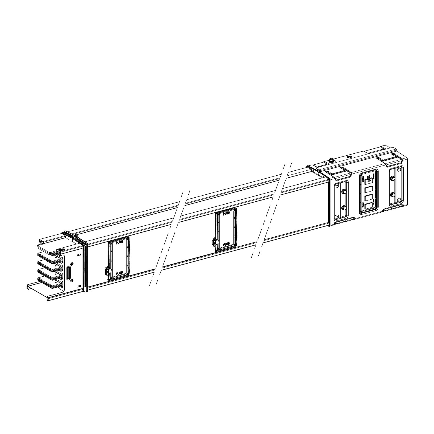 Canalis - Elemento rettilineo - 630 A - 1,5 m - 4 derivazioni – Immagine 3 di 3