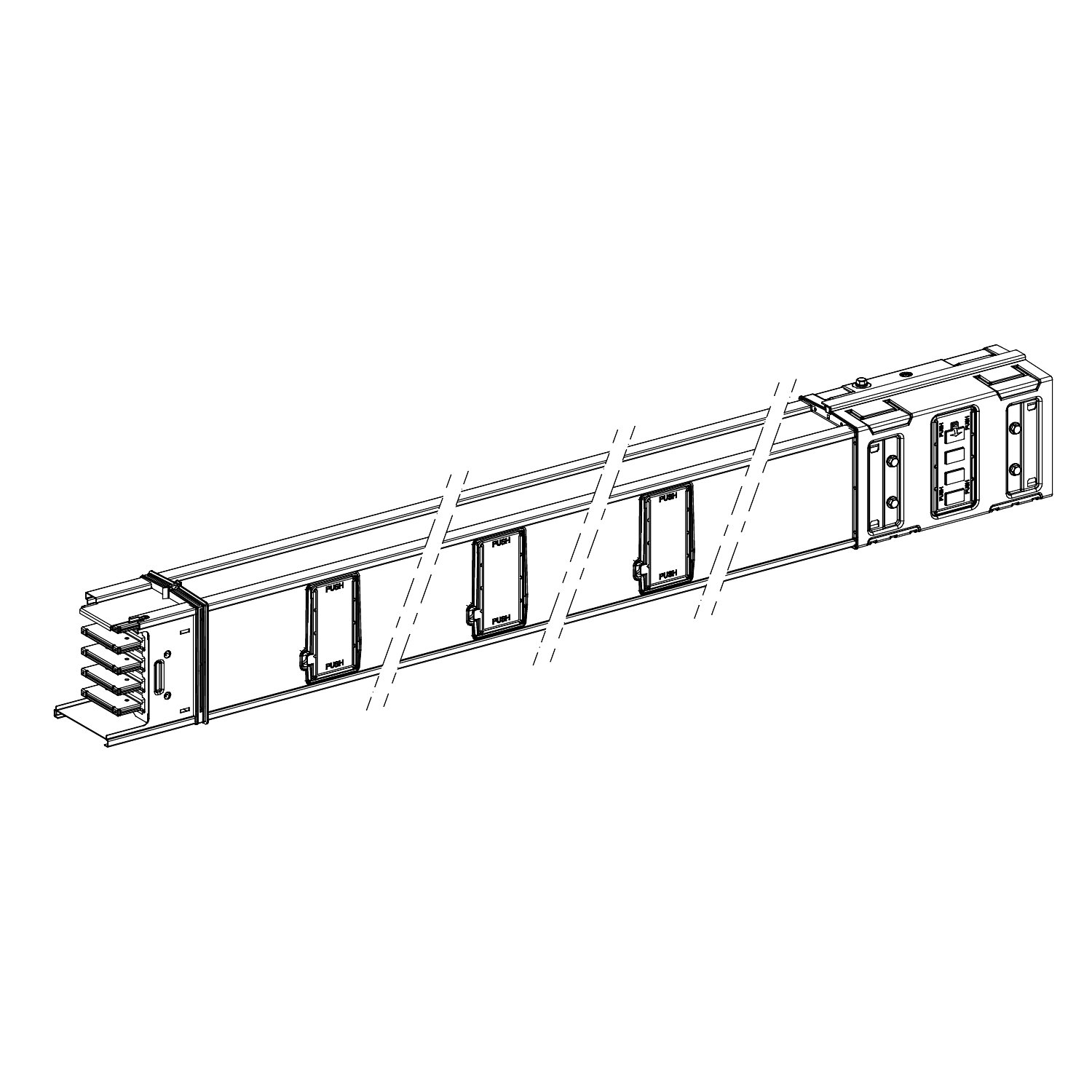 Canalis - Elemento rettilineo - 1000 A - 2 m - 6 derivazioni – Immagine 3 di 3