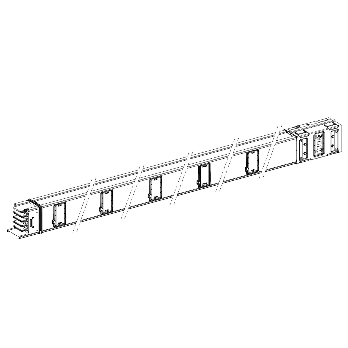Canalis - Elemento rettilineo - 1000 A - 5 m - 10 derivazioni – Immagine 3 di 3