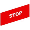 Etichetta rettangolare 8 x 27 mm per porta etichetta 30 x 40 mm-STOP - [prezzo per 100 pz]