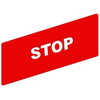 Etichetta rettangolare 8 x 27 mm per porta etichetta 30 x 40 mm-STOP - [prezzo per 100 pz]