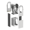 EVlink Pro AC kit metal pavimento 2 postazioni