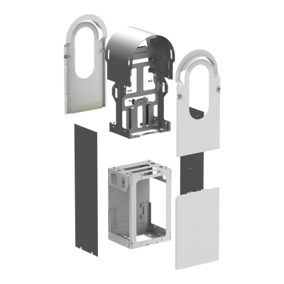 EVlink Pro AC kit metal pavimento 2 postazioni