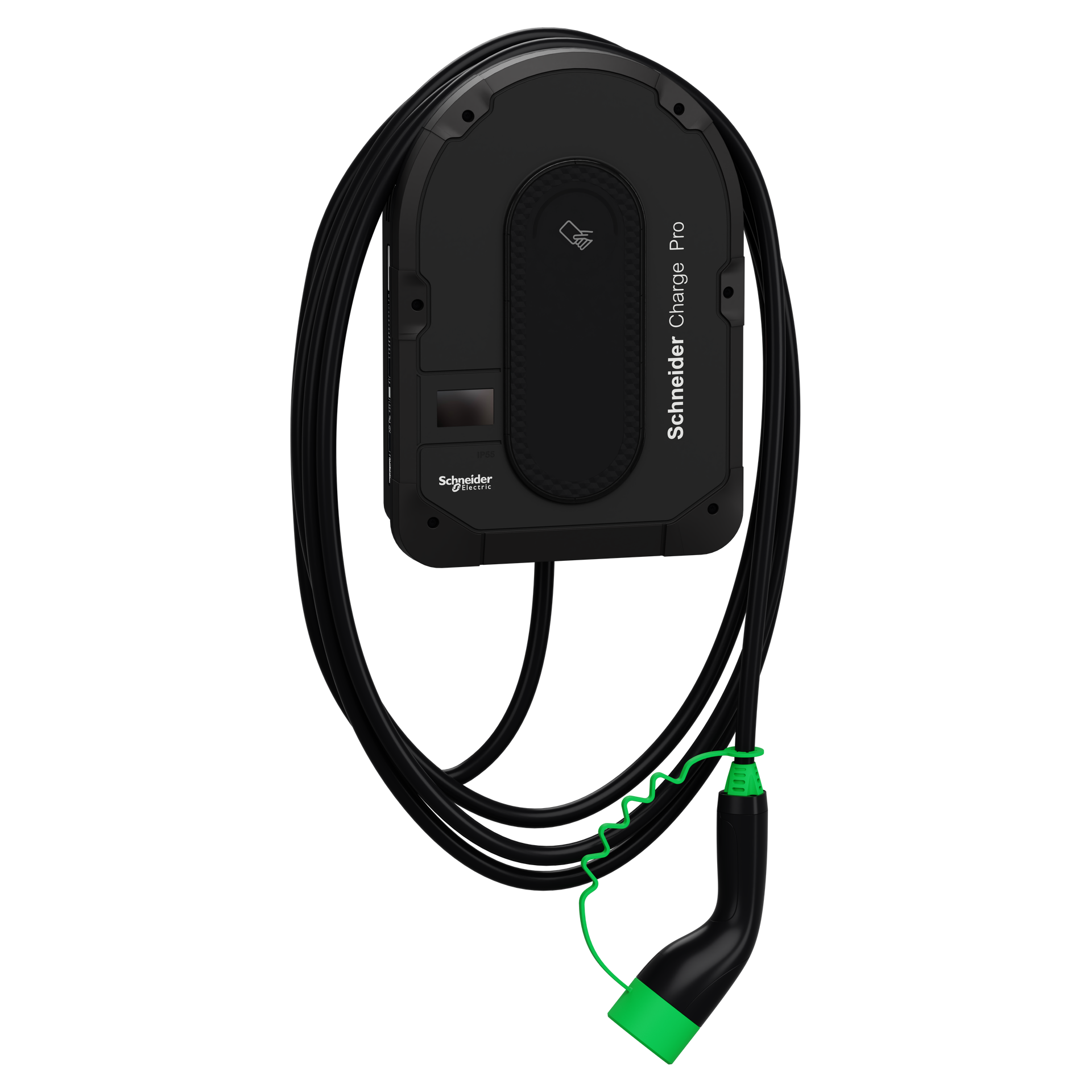 Stazione di ricarica, Schneider Charge Pro, 1P-3P, 1xCavo Integrato, 7,4-11-22kW, 10-32A, con MID e modem 4G
