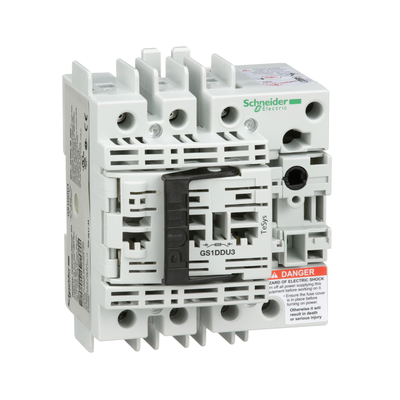 Interruttore Sezionatore con fusibile, TeSys, GS1, 3 poli - 30 A - dimensione fusibile CC