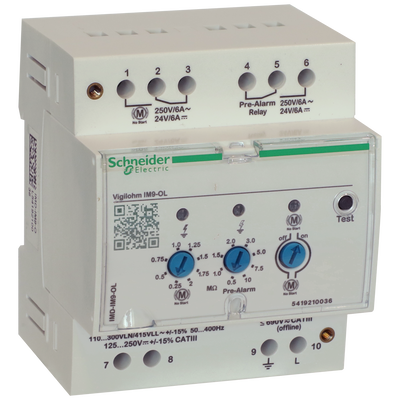 Controllore permanente di isolamento Vigilohm IM9-OL 115/415 Vca