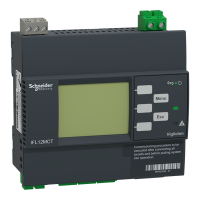 Localizzatore di Guasti, PowerLogic, IFL12MCT, monitoraggio di 12 linee feeder AC, DC e ACDC fino a 1000V con adattatore di tensione
