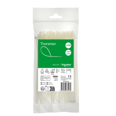 Accessori, Mureva Tube & Fix, Fascette di Cablaggio, 150x3.6mm, trasparente, incolore [prezzo per 100pz]