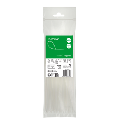 Accessori, Mureva Tube & Fix, Fascette di Cablaggio, 200x2.5mm, trasparente, incolore [prezzo per 100pz]
