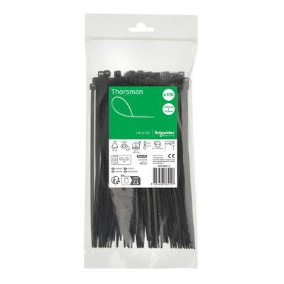 Accessori, Mureva Tube & Fix, Fascette di Cablaggio, 200x4.8mm, nero [prezzo per 100pz]