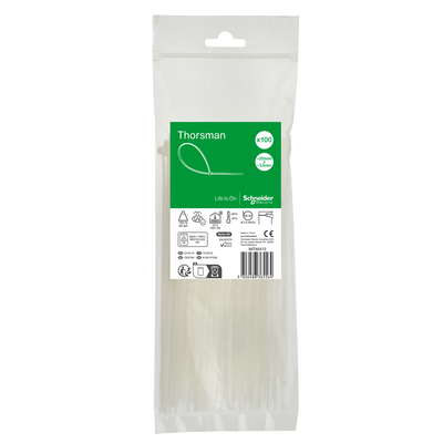 Accessori, Mureva Tube & Fix, Fascette di Cablaggio, 200x3.6mm, trasparente, incolore [prezzo per 100pz]