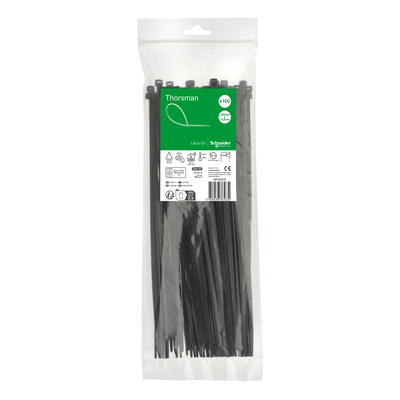 Accessori, Mureva Tube & Fix, Fascette di Cablaggio,  300x4.8mm, nero [prezzo per 100pz]