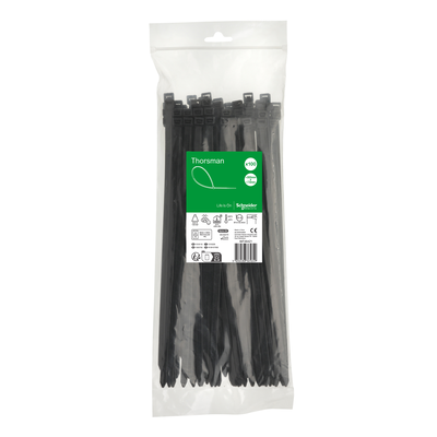 Accessori, Mureva Tube & Fix, Fascette di Cablaggio, 300x7.6mm, nero [prezzo per 100pz]