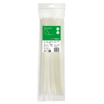 Accessori, Mureva Tube & Fix, Fascette di Cablaggio, 370x4.8mm, trasparente, incolore [prezzo per 100pz]