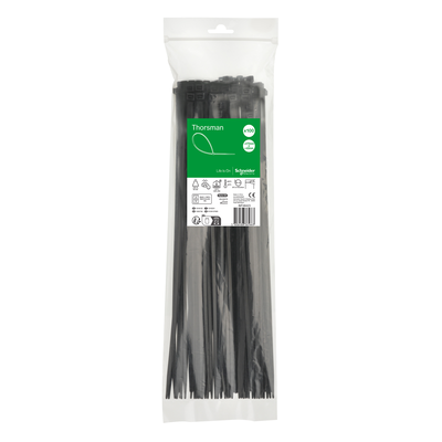 Accessori, Mureva Tube & Fix, Fascette di Cablaggio, 370x4.8mm, nero [prezzo per 100pz]
