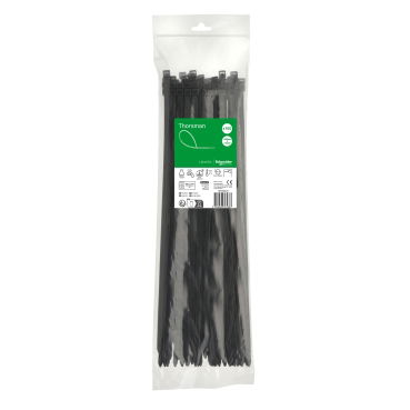 Accessori, Mureva Tube & Fix, Fascette di Cablaggio, 380x7.6mm, nero [prezzo per 100pz] – Immagine 2 di 3