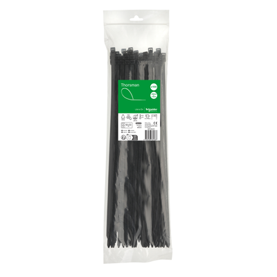 Accessori, Mureva Tube & Fix, Fascette di Cablaggio, 380x7.6mm, nero [prezzo per 100pz]