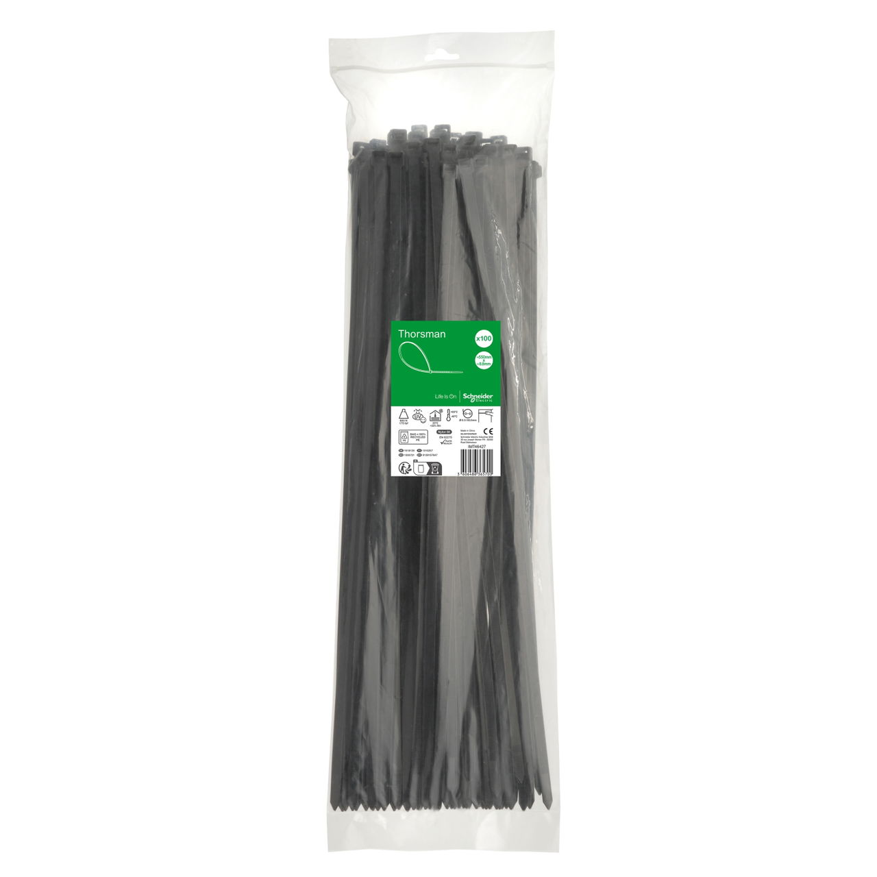 Accessori, Mureva Tube & Fix, Fascette di Cablaggio, 550x8.8mm, nero [prezzo per 100pz] – Immagine 3 di 3