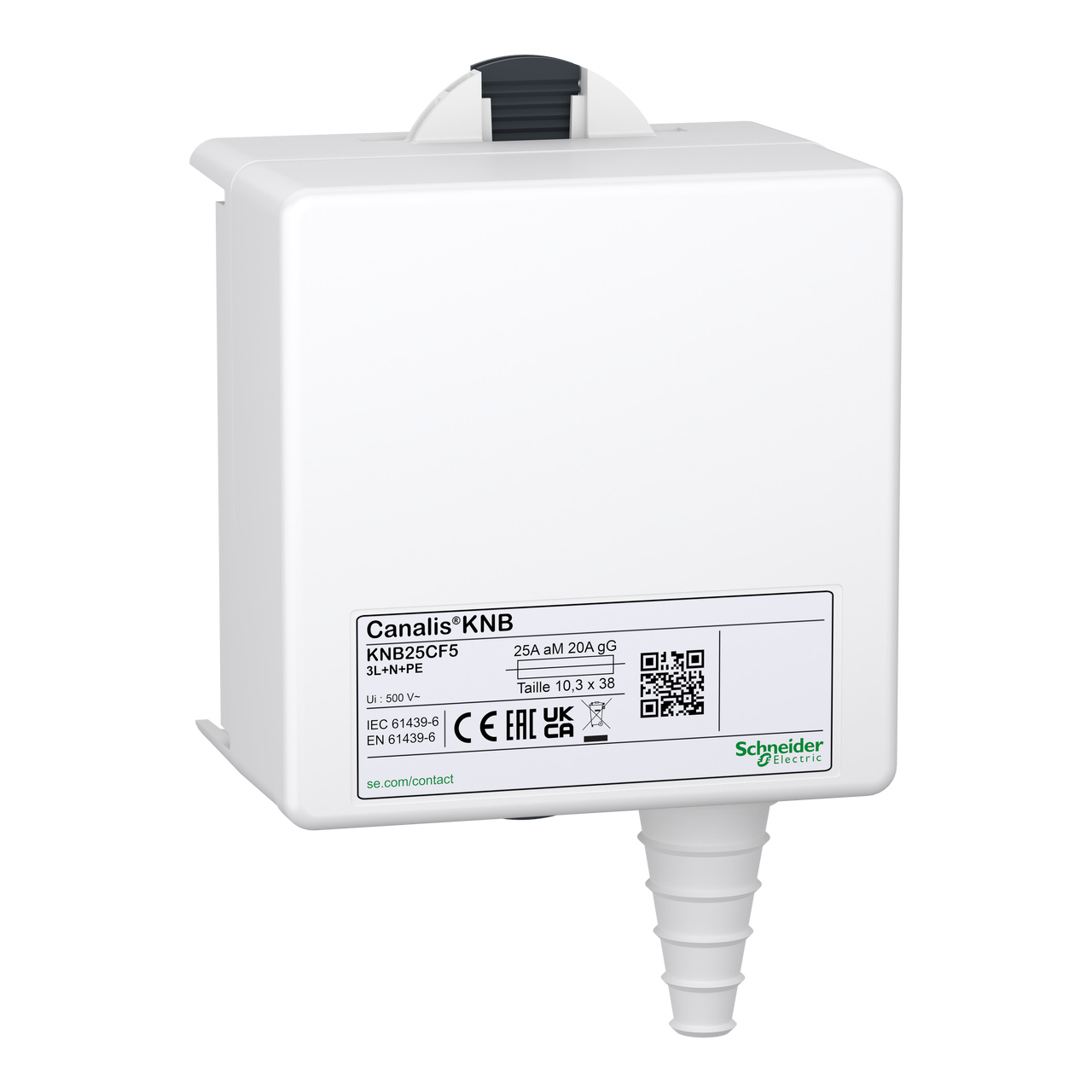 Canalis - Unità di derivazione per fusibile NF - 10 x 38 - 25 A - 3L + N + PE