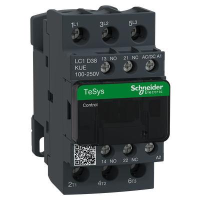 TeSys D Green contattore - 3P - <= 440 V - 38 A AC-3 - 100...250 V AC/DC