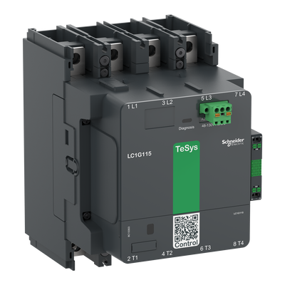 Contattore elevata potenza TeSys Giga, 4P (4NO), AC1 275A, versione Standard, bobina elettronica 100…275V AC/DC