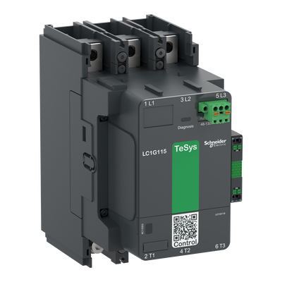 Contattore elevata potenza TeSys Giga, 3P (3NO), AC3 185A, versione Standard, bobina elettronica 100…250V AC/DC