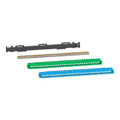 Kit morsettiera Linergy, 32 fori, 16x16 mm² + 16x10 mm², terra o neutro