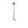 Harmony XVC, Colonna luminosa monoblocco precablata, plastica, rosso aranc., Ø40, montaggio su tubo, luce fissa o lampeg., buzzer, IP23, 24 VAC/DC
