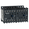 Teleinvertitore, TeSys K, 3P, AC-3/AC-3e, 440 V 6A, 1 NA, bobina 24 V CC, con dispositivo di soppressione integrato