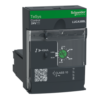 Unità di controllo standard, TeSys Ultra, 3P, da 9,5 a 38 A, 690 VCA, protezione magnetotermica, classe 10, bobina 24 VCC