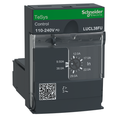 Unità di controllo standard, TeSys Ultra, 3P, da 9,5 a 38 A, 690 VCA, protezione magnetica, bobina da 110 a 240 VCA/CC