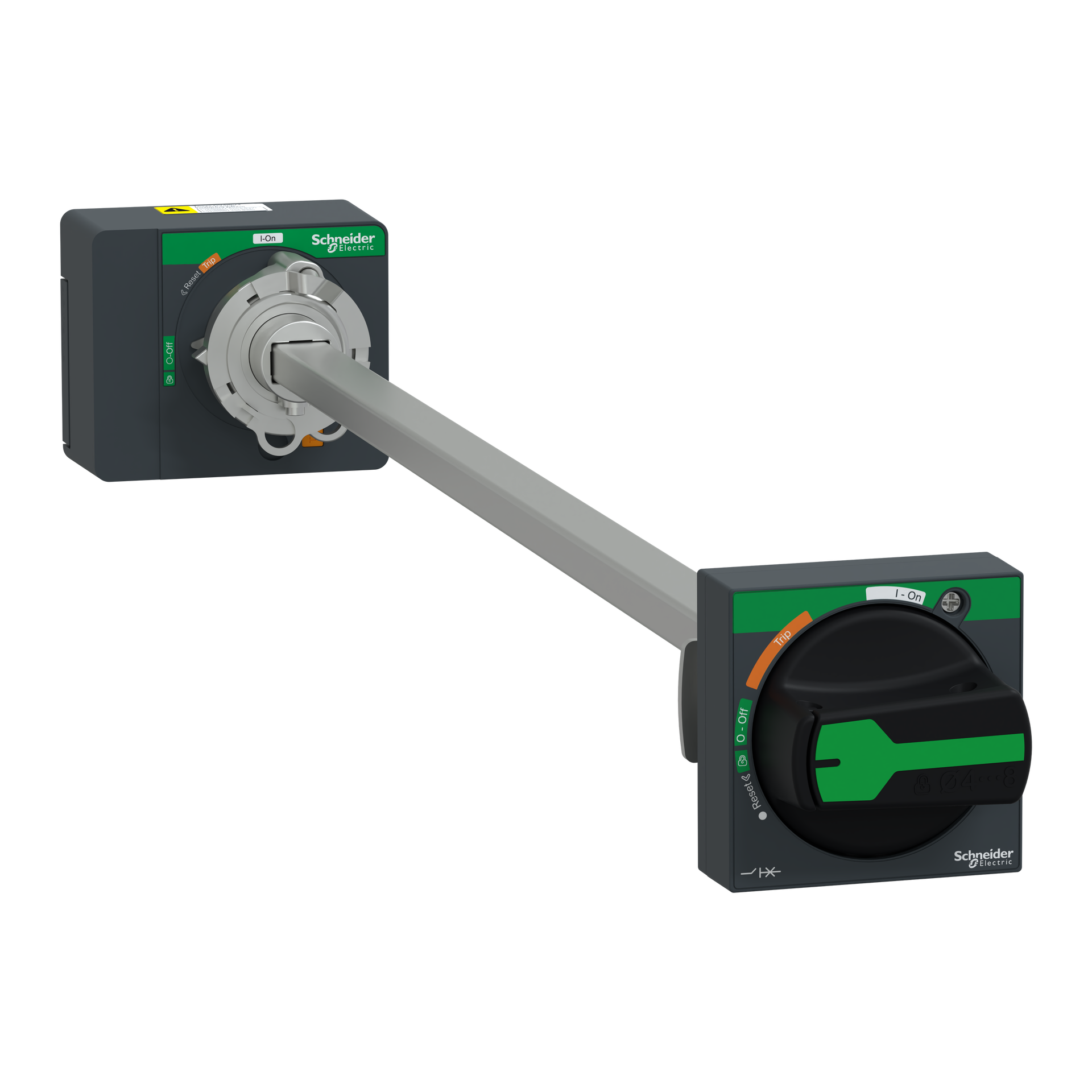 Manovra rotativa rinviata, ComPacT NSXm, manovra nera, lunghezza 200albero da mm a 600mm, IP54