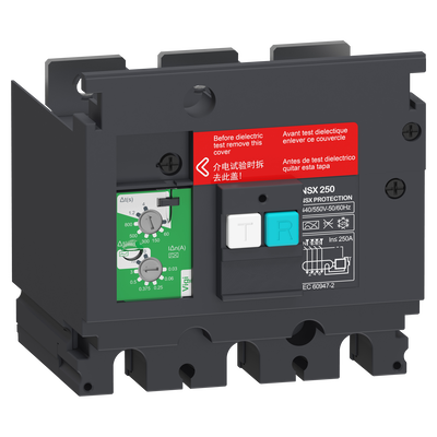 Modulo di protezione aggiuntivo per correnti differenziali VigiPacT, ComPacT NSX 100/160, 200da VAC a 440VAC, da 30 mA a 30 A, 3 poli