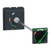 Manovra rotativa rinviata, ComPacT NSX400/630, manovra nera, lunghezza albero da 209 mm a 600 mm, IP55