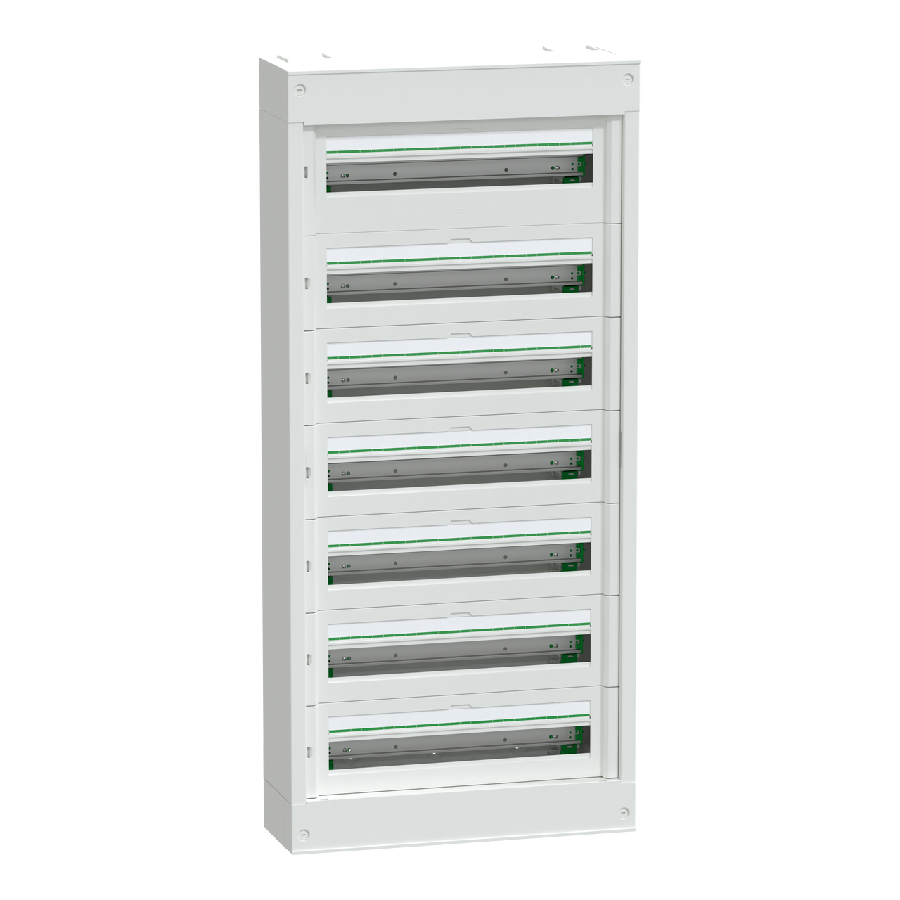 Centralino per apparecchi modulari, PrismaSeT S, parete, 7 x 24 moduli, 1 morsettiera di terra, senza porta