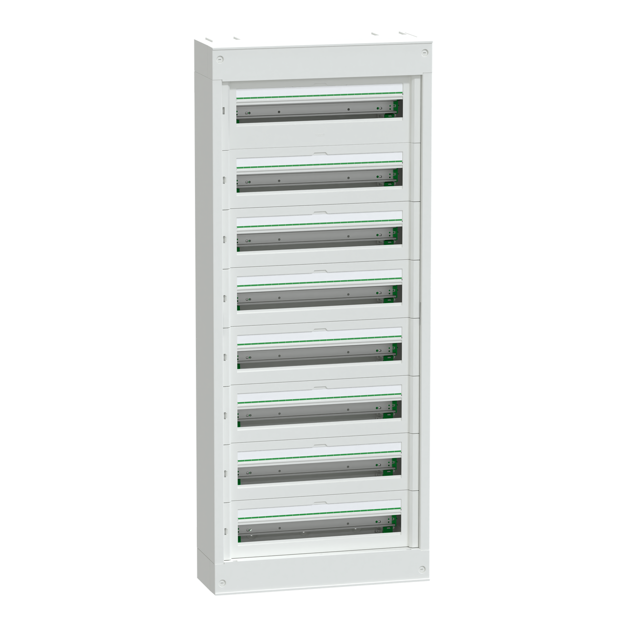Centralino per apparecchi modulari, PrismaSeT S, parete, 8 x 24 moduli, 1 morsettiera di terra, senza porta